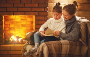 fireplace-and-family-reading