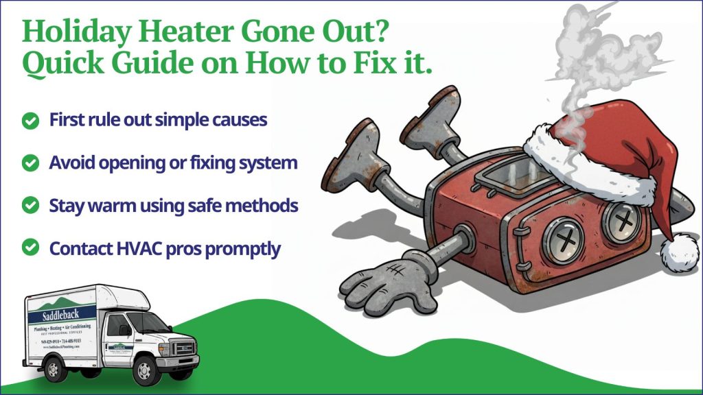 An old cartoon heater is conked out on the floor.