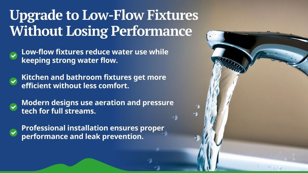 Infographic about low flow faucets