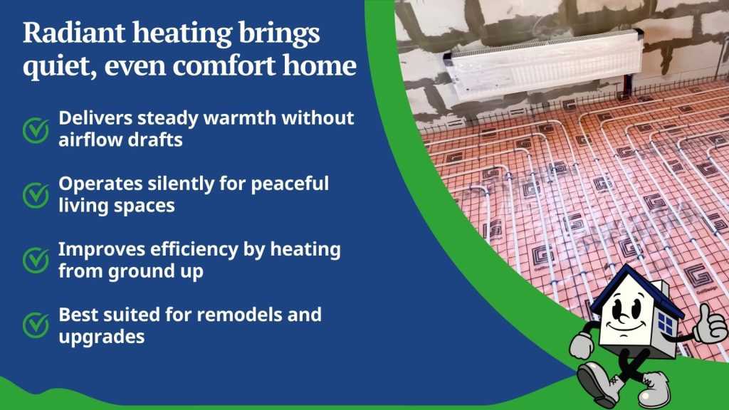 An info graphic about radiant heating