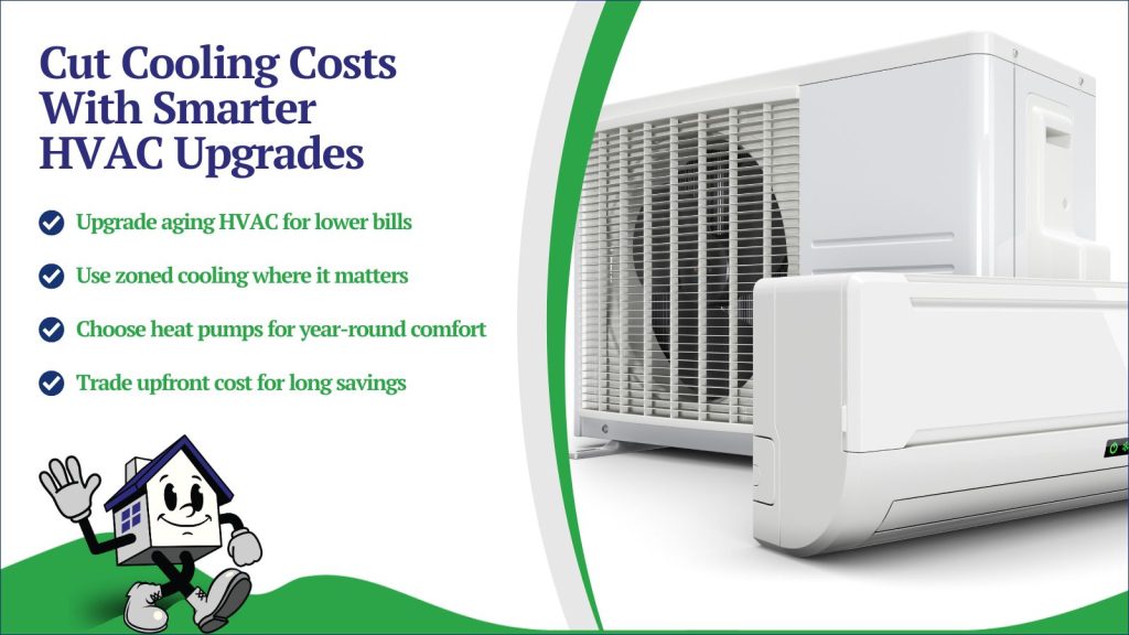 An infographic about mini splits and heat pumps.