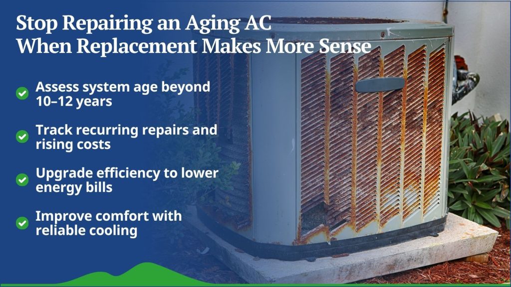 An old ac unit that need to be replaced.