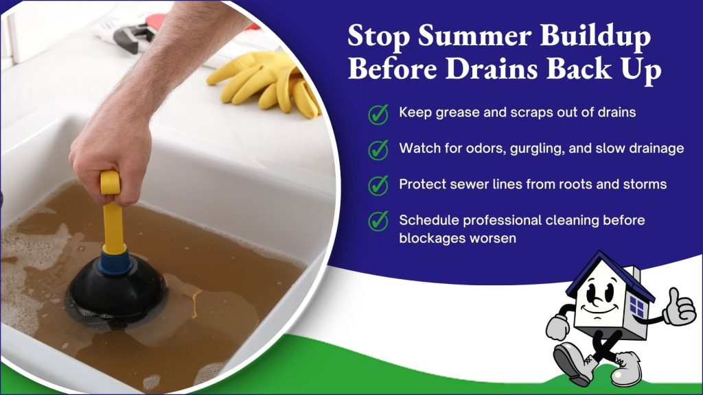 Clogged kitchen drain.